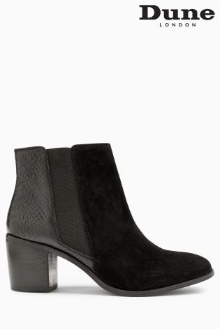 Black Dune Peonie Printed Leather Ankle Boot